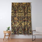 William Morris Bullerswood Black & Gold Antique 1889 Pattern Window Curtain Gallery Image 5