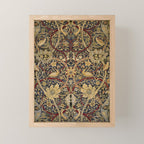 William Morris Bullerswood Black & Gold Antique 1889 Pattern Mini Art Print Gallery Image 1