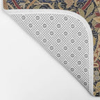 William Morris Bullerswood Black & Gold Antique 1889 Pattern Bath Mat Gallery Image 2