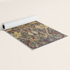 William Morris Bullerswood Black & Gold Antique 1889 Pattern Yoga Mat Gallery Image 2