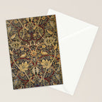 William Morris Bullerswood Black & Gold Antique 1889 Pattern Stationery Card Gallery Image 2