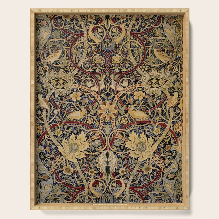 William Morris Bullerswood Black & Gold Antique 1889 Pattern Serving Tray Gallery Image 1