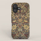 William Morris Bullerswood Black & Gold Antique 1889 Pattern iPhone Case Gallery Image 1