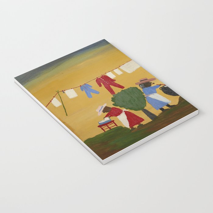 African American Masterpiece 'The Wash' portrait painting by Clementine Hunter   Notebook Gallery Image 3