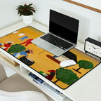 African American Masterpiece 'The Wash' portrait painting by Clementine Hunter   Desk Mat Gallery Image 2