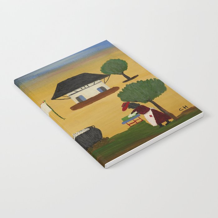 African American Masterpiece 'The Wash' portrait painting by Clementine Hunter   Notebook Gallery Image 1