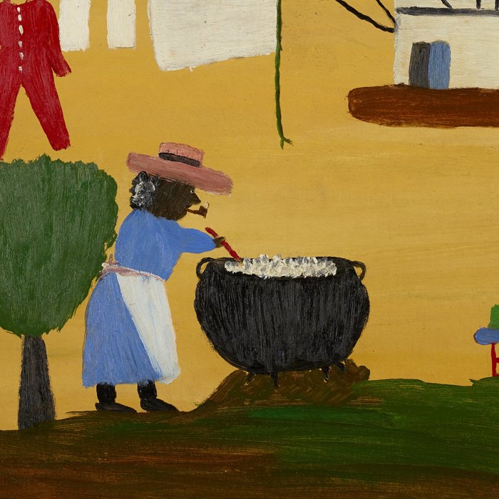 African American Masterpiece 'The Wash' portrait painting by Clementine Hunter   Coffee Mug Gallery Image 2