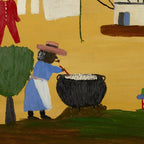 African American Masterpiece 'The Wash' portrait painting by Clementine Hunter   Coffee Mug Gallery Image 2