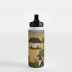 African American Masterpiece 'The Wash' portrait painting by Clementine Hunter   Water Bottle Gallery Image 2