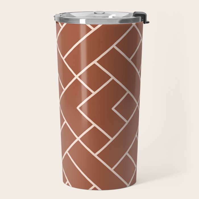 Boho Geometric Pattern in Sienna Travel Mug Gallery Image 2