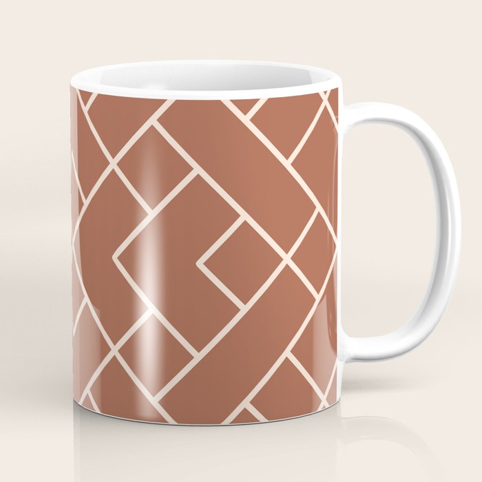 Boho Geometric Pattern in Sienna Coffee Mug Gallery Image 1