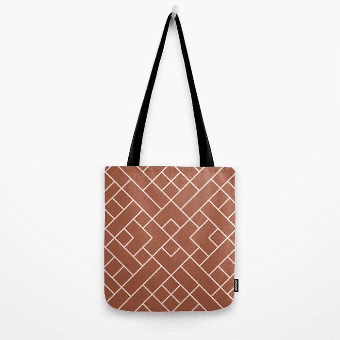 Boho Geometric Pattern in Sienna Tote Bag Gallery Image 2