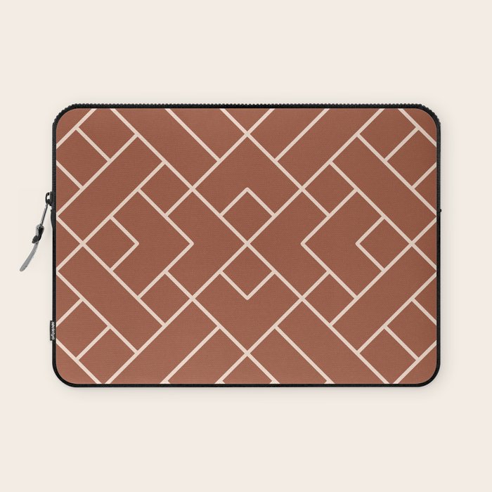 Boho Geometric Pattern in Sienna Laptop Sleeve Gallery Image 1