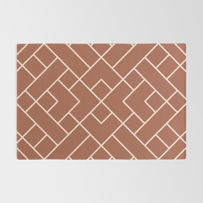 Boho Geometric Pattern in Sienna Rug Gallery Image 2