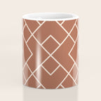 Boho Geometric Pattern in Sienna Coffee Mug Gallery Image 4