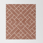 Boho Geometric Pattern in Sienna Throw Blanket Gallery Image 2