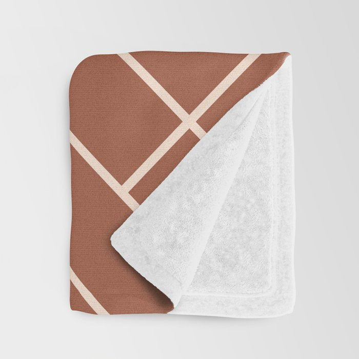 Boho Geometric Pattern in Sienna Throw Blanket Gallery Image 3