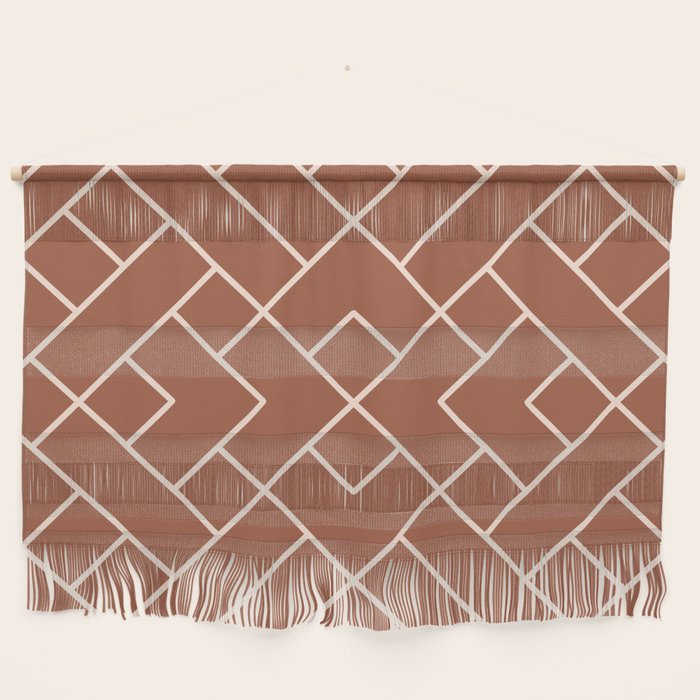 Boho Geometric Pattern in Sienna Wall Hanging Gallery Image 1