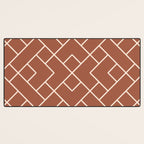 Boho Geometric Pattern in Sienna Desk Mat Gallery Image 3