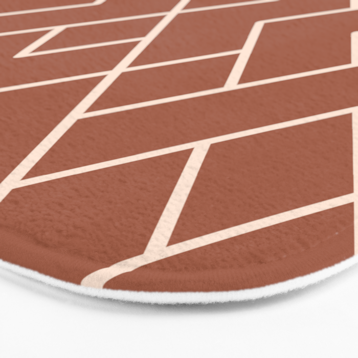 Boho Geometric Pattern in Sienna Bath Mat Gallery Image 3