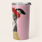 French style greyhound dog portrait Travel Mug Gallery Image 2