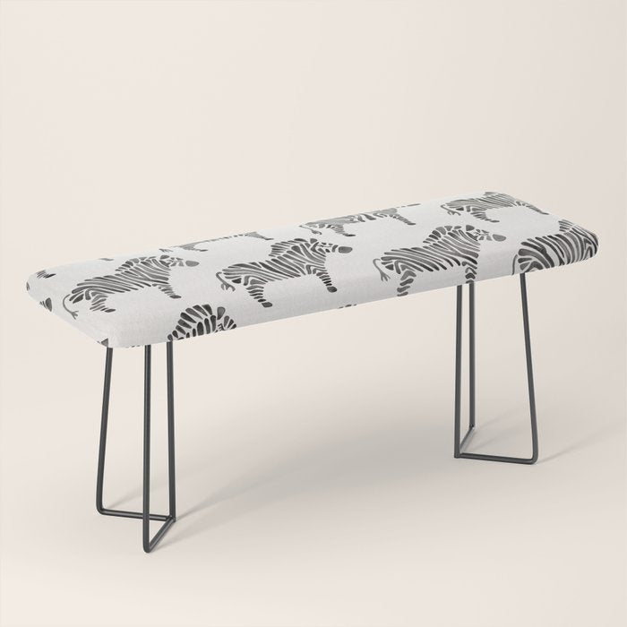 Zebras - Black & White Palette Bench Gallery Image 1