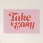 Take it Easy (Red/Pink Palette) Welcome Mat Gallery Image 1