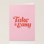 Take it Easy (Red/Pink Palette) Stationery Card Gallery Image 2