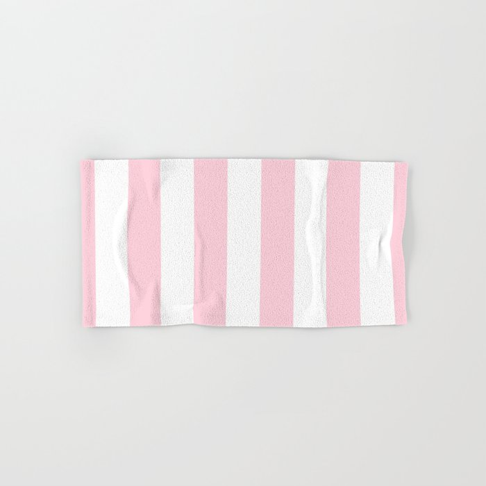 Light Soft Pastel Pink Beach Hut Stripes Bath Towel Gallery Image 1