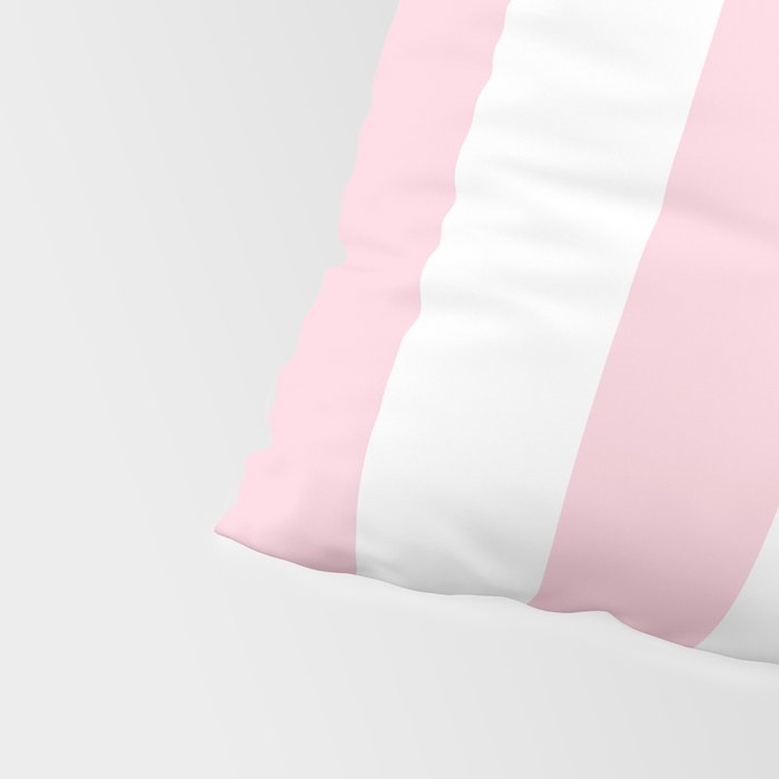 Light Soft Pastel Pink Beach Hut Stripes Pillow Sham Gallery Image 4