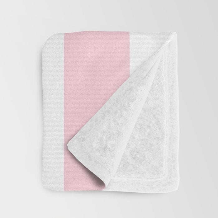 Light Soft Pastel Pink Beach Hut Stripes Throw Blanket Gallery Image 3