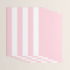 Light Soft Pastel Pink Beach Hut Stripes Wrapping Paper Gallery Image 3