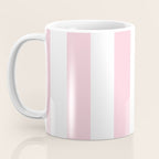 Light Soft Pastel Pink Beach Hut Stripes Coffee Mug Gallery Image 3