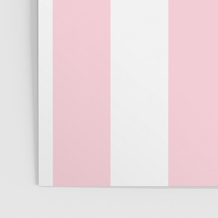 Light Soft Pastel Pink Beach Hut Stripes Poster Gallery Image 3