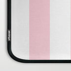 Light Soft Pastel Pink Beach Hut Stripes Laptop Sleeve Gallery Image 3