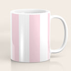 Light Soft Pastel Pink Beach Hut Stripes Coffee Mug Gallery Image 1