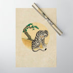 Tiger with magpie type-D : Minhwa-Korean traditional/folk art Wrapping Paper Gallery Image 1
