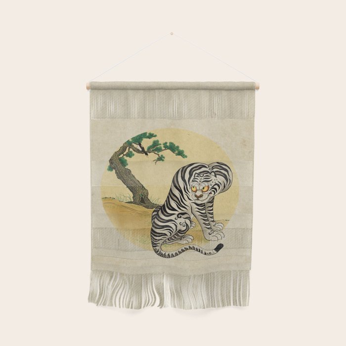 Tiger with magpie type-D : Minhwa-Korean traditional/folk art Wall Hanging