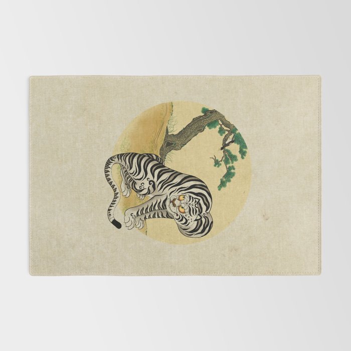 Tiger with magpie type-D : Minhwa-Korean traditional/folk art Rug Gallery Image 2