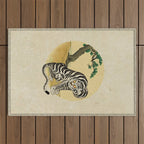 Tiger with magpie type-D : Minhwa-Korean traditional/folk art Outdoor Rug Gallery Image 1