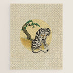 Tiger with magpie type-D : Minhwa-Korean traditional/folk art Jigsaw Puzzle Gallery Image 1