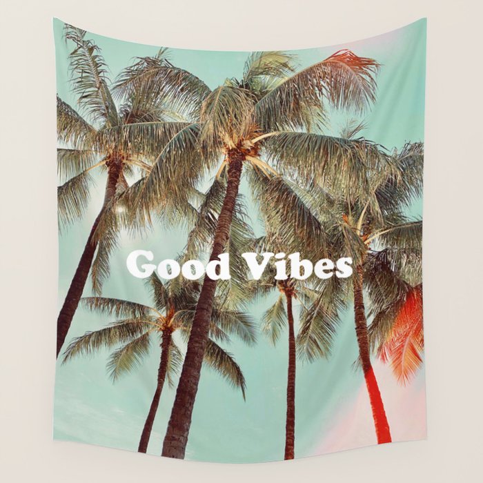 Good Vibes palms Wall Tapestry Gallery Image 4