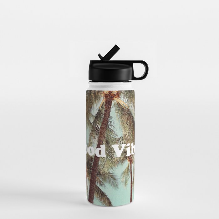 Good Vibes palms Water Bottle Gallery Image 1
