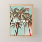 Good Vibes palms Mini Art Print Gallery Image 1