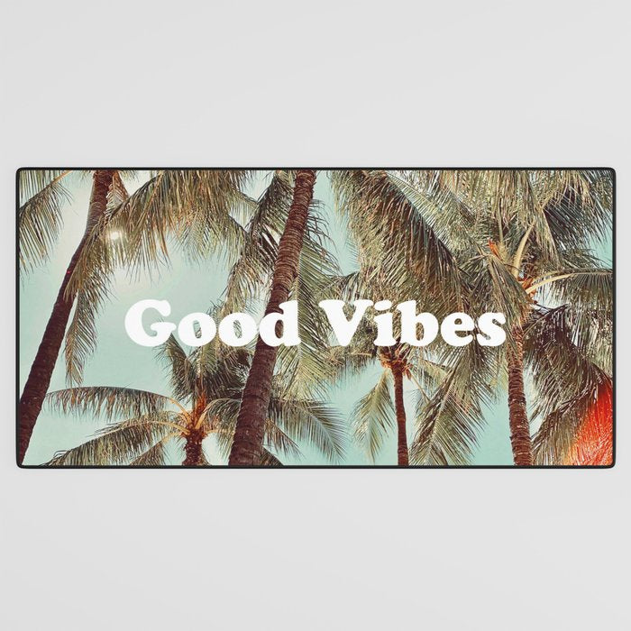 Good Vibes palms Desk Mat Gallery Image 3