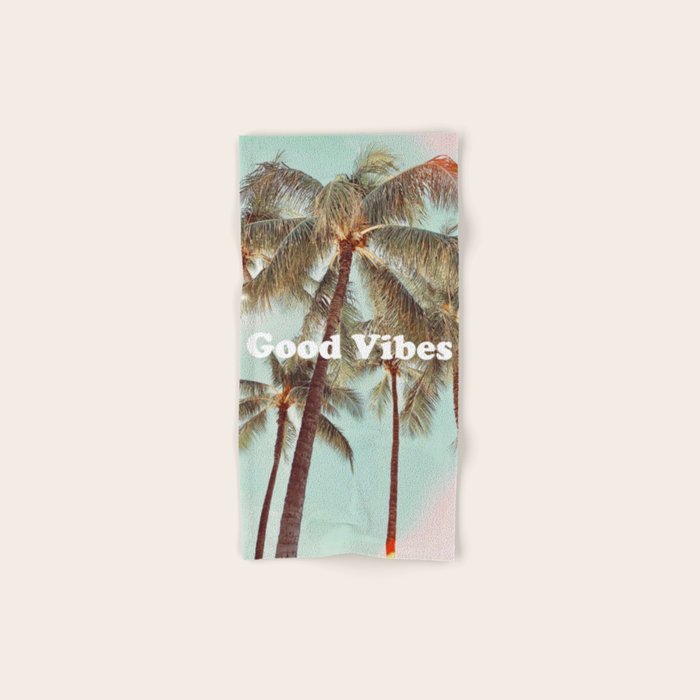 Good Vibes palms Bath Towel Gallery Image 1