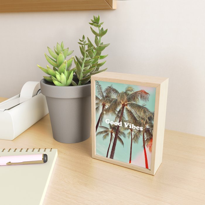 Good Vibes palms Mini Art Print Gallery Image 2