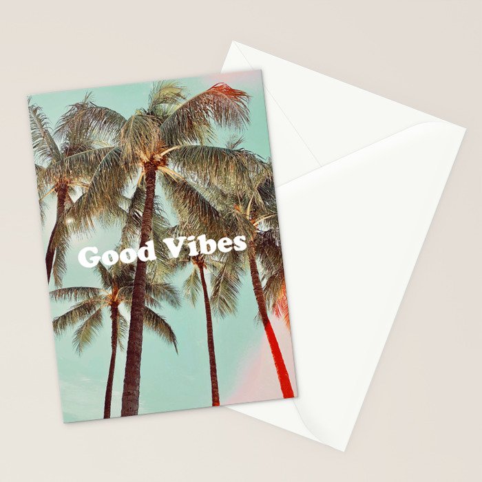 Good Vibes palms Stationery Card Gallery Image 2