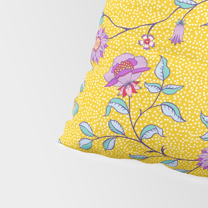 Vibrant Vintage Blooms Pillow Sham Gallery Image 4