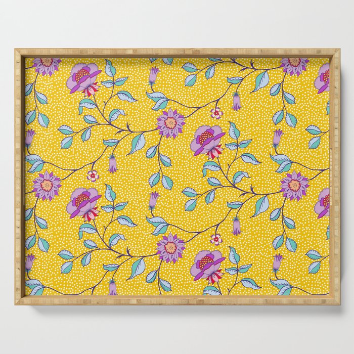 Vibrant Vintage Blooms Serving Tray Gallery Image 1